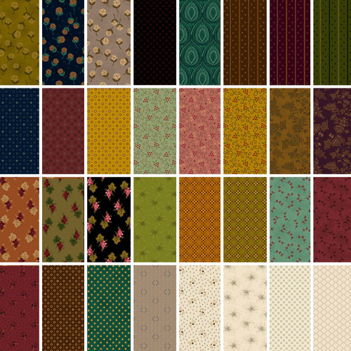 Henry Glass Scraps of Kindness Chocolate Dotted Diamonds Fabric