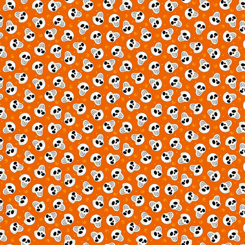 Halloween Glow in the Dark Fabric by Henry Glass little white
