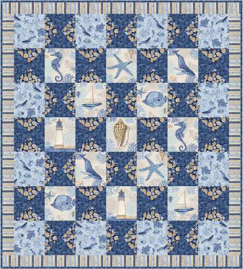 Cobalt Seas - Under and Above Quilt Cobalt Seas - Under and Above Quilt