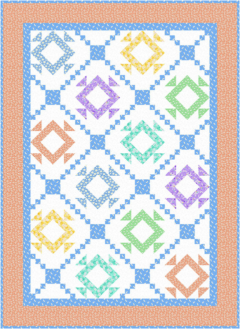 Nana Mae 8 - Hop Across Quilt Nana Mae 8 - Hop Across Quilt
