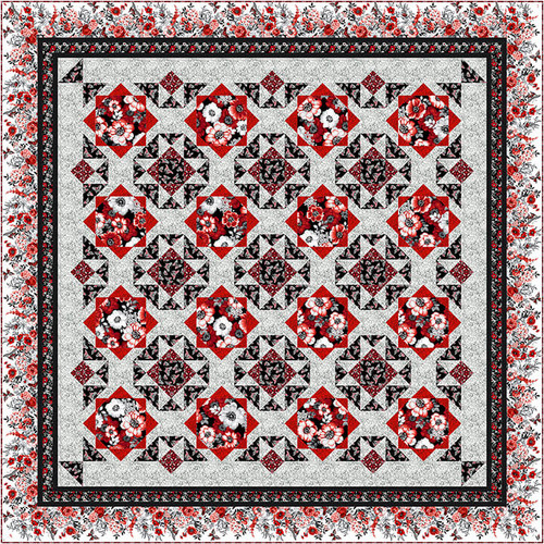 Scarlet Days and Nights - Starry Garden Quilt Scarlet Days and Nights - Starry Garden Quilt