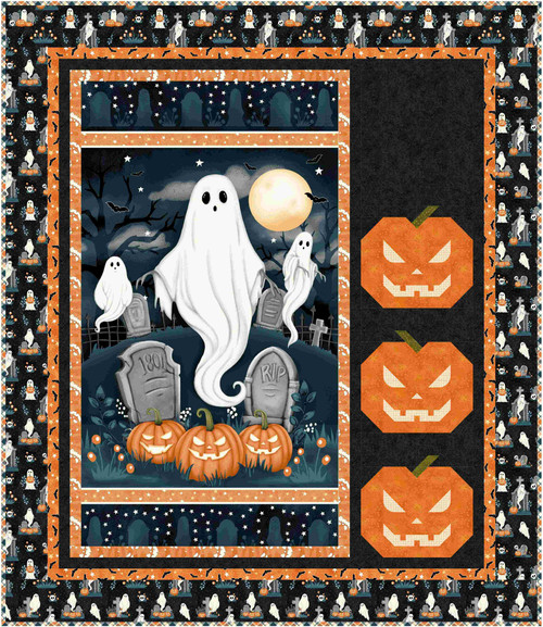 Ghosts in the Graveyard - Pumpkin Scare Throw Ghosts in the Graveyard - Pumpkin Scare Throw