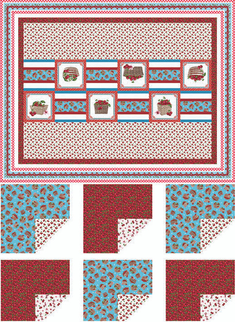Cherries Baby - Picking Cherries Table Cloth and Napkins Cherries Baby - Picking Cherries Table Cloth and Napkins