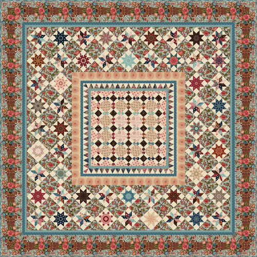 Lost Gardens of Heligan - St Austell-Moyle Quilt - Teal Lost Gardens of Heligan - St Austell-Moyle Quilt - Teal