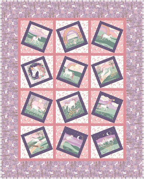 My Darling Unicorn - Dancing Squares Quilt My Darling Unicorn - Dancing Squares Quilt