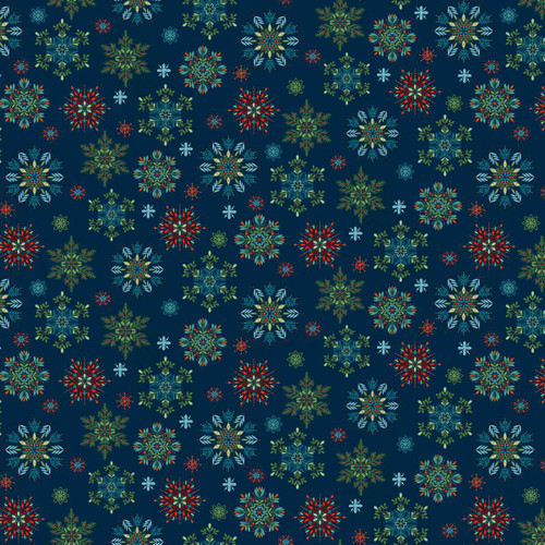 3605-79 Blue Multi || Nordic Holiday Village