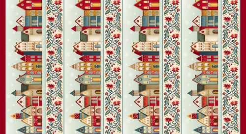 3612-44 Cream Multi || Nordic Holiday Village