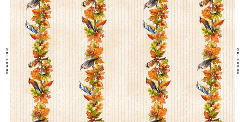 3655-44 Cream Multi || Oak and Berries