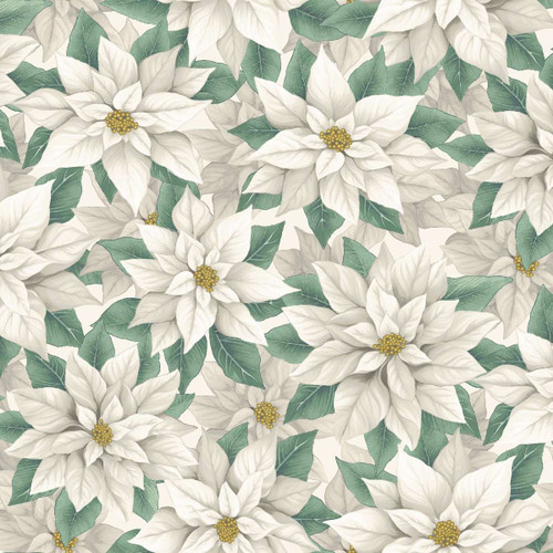 3630-04 Winter White Multi || Poinsettia Splendor 108"