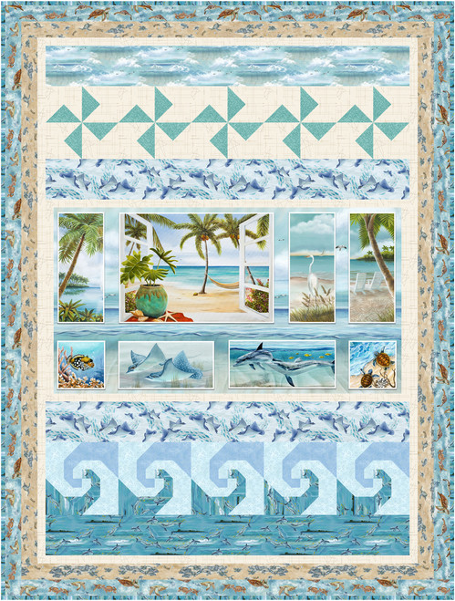 Window to Paradise - Sea and Sand Quilt