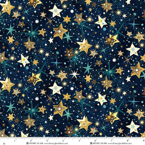 3698-79 Indigo Multi || Magical Winter Woodlands