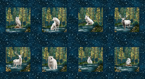 3700B-79* Indigo Multi || Magical Winter Woodlands