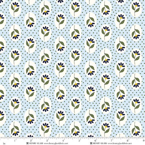 3674-17 Light Blue || Wildflowers