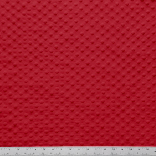 MINKY DOT - 58/60" CHERRY RED