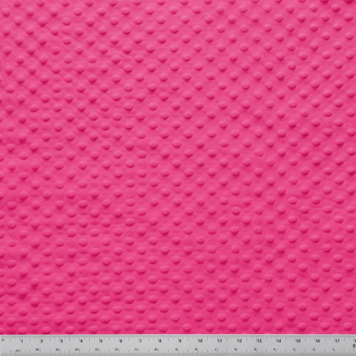 MINKY DOT - 58/60" HOT PINK
