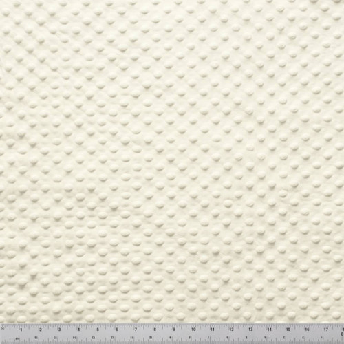 MINKY DOT - 58/60" IVORY