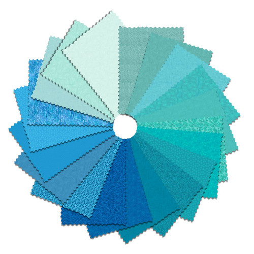 Turquoise Waves Fat Quarters || I've Got Hue, Babe
