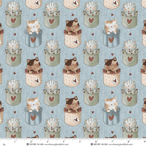 2807-73 Blue/Multi || Purrfect Pals