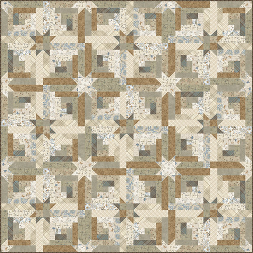 Return of the Blue Bird of Happiness - Down on the Corner Quilt (Light)