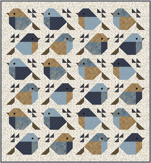 Return of the Blue Bird of Happiness - Sparrows Quilt
