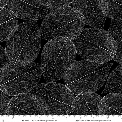 2931-90 Black/White || Fancy Leaf 118"