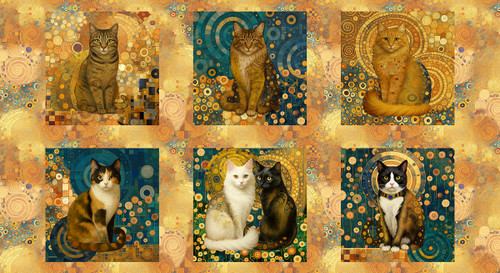 1039B-35 Gold/Rust Multi || Cat-Tastic