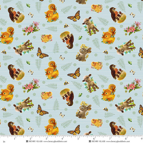 1081MK-17 Light Blue || Spring Babies Minky
