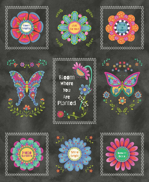 1458P-99 Charcoal || Be a Wildflower
