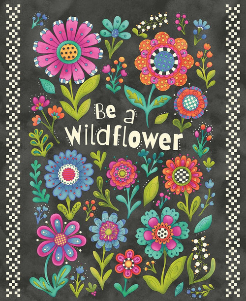 1459P-99 Charcoal || Be a Wildflower