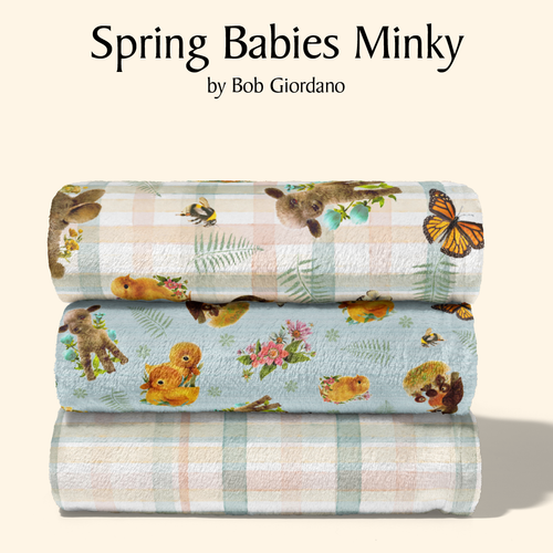 Spring Babies Minky by Robert Giordano
