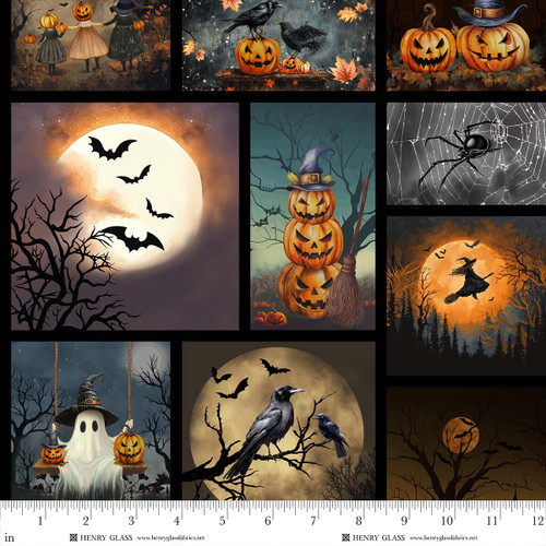 3234-99 Black Multi || Haunted Hallow