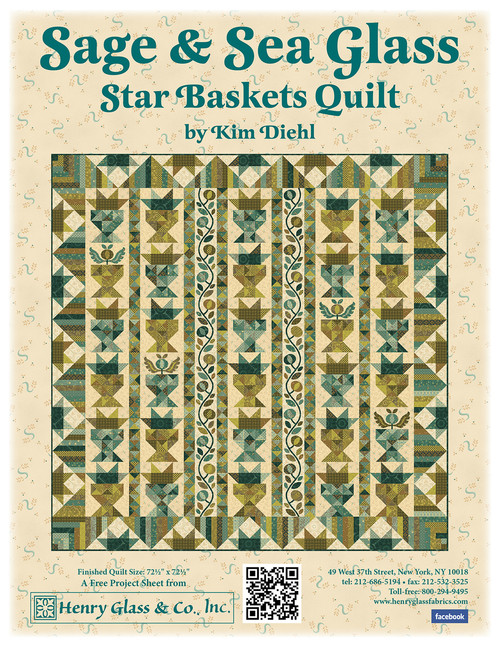 Sage & Sea Glass - Star Baskets Quilt Sage & Sea Glass - Star Baskets Quilt