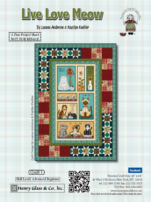 Live Love Meow Quilt #1 Live Love Meow Quilt #1