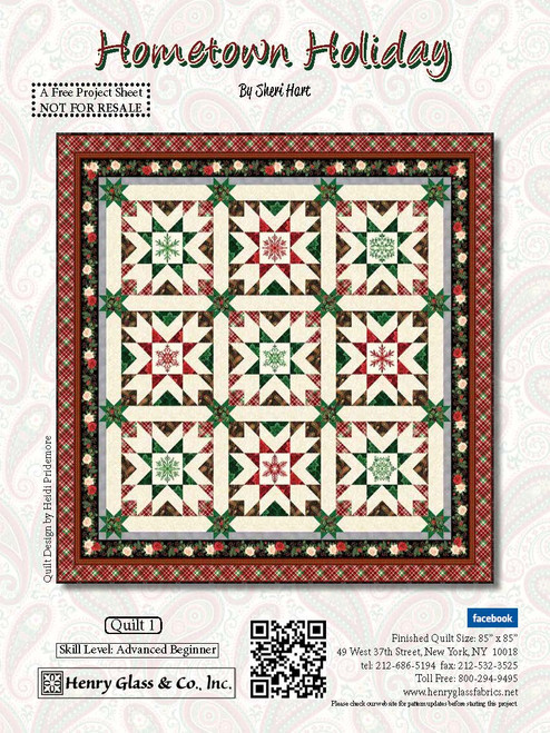 Hometown Holiday Quilt #1 Pattern - Henry Glass Fabrics