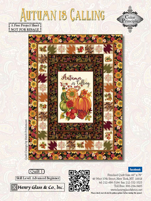 Quilt Panels Autumn / Fall Theme Fabric Panels Lot of 7 (see