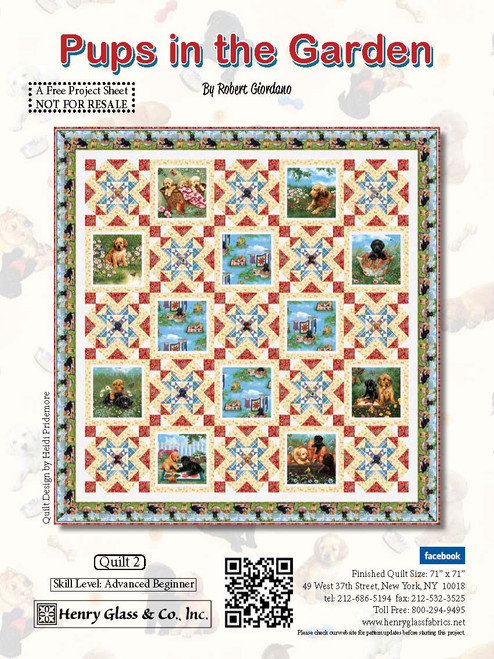 Pups in the Garden Quilt #2 Pups in the Garden Quilt #2