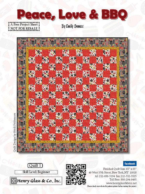 Peace, Love & BBQ Quilt #1 Peace, Love & BBQ Quilt #1
