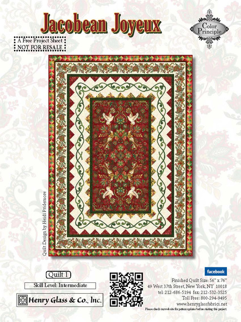 Jacobean Joyeux Quilt #1 Jacobean Joyeux Quilt #1
