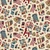1487-47 Cream Multi || Visiting Grandma's