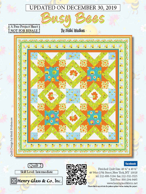 Busy Bees Quilt 2 , Projects, Henry Glass & Co., Inc.