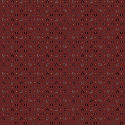 Henry Glass Scraps of Kindness Chocolate Dotted Diamonds Fabric