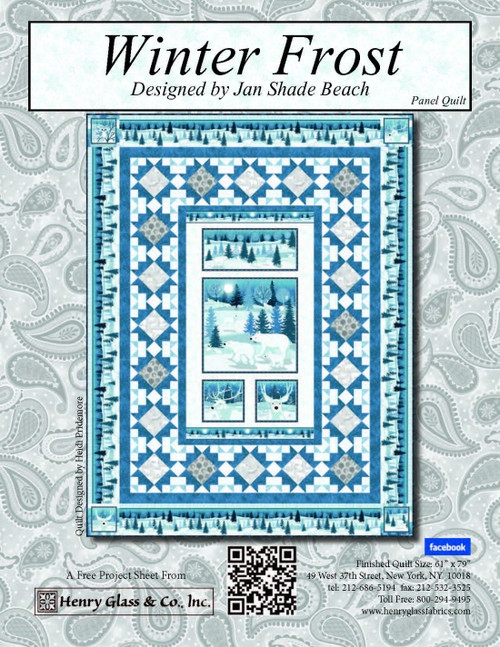 Winter Frost Panel Pattern Quilt Projects Henry Glass And Co Inc 3238