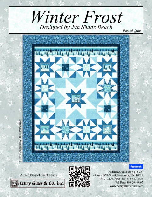 Winter Frost Pieced Pattern Quilt Projects Henry Glass And Co Inc 8392
