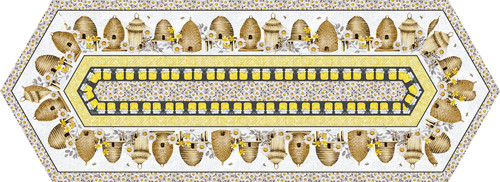 Sweet Bees - The Original Easy Striped Table Runner - Henry Glass Fabrics