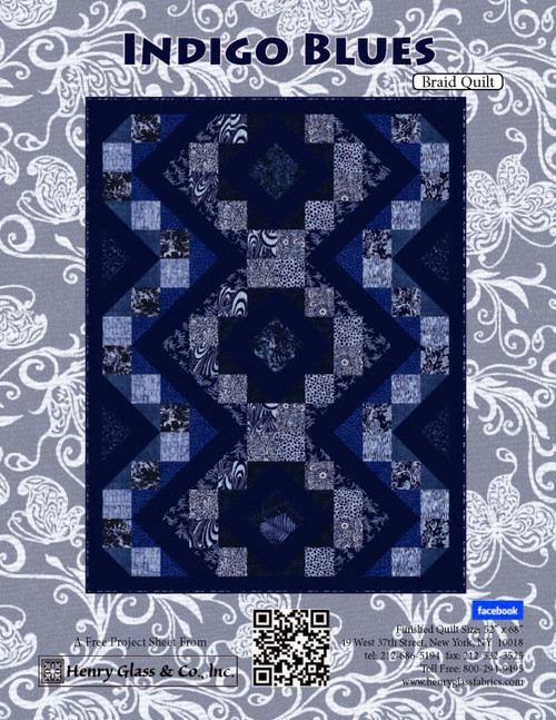 Indigo Blues- Braid Pattern , Projects, Henry Glass & Co., Inc.