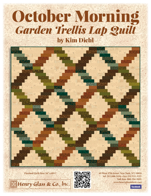 October Morning Garden Trellis Lap Quilt Henry Glass Fabrics