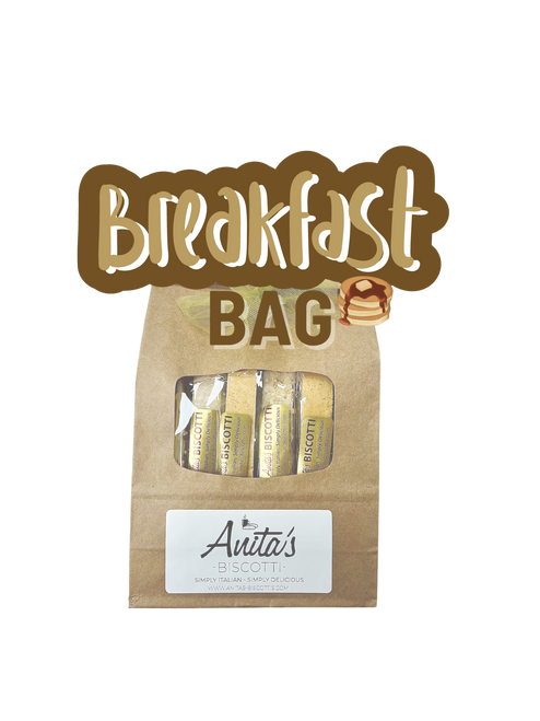 Breakfast Flavors Theme Bag - 12 Piece Biscotti