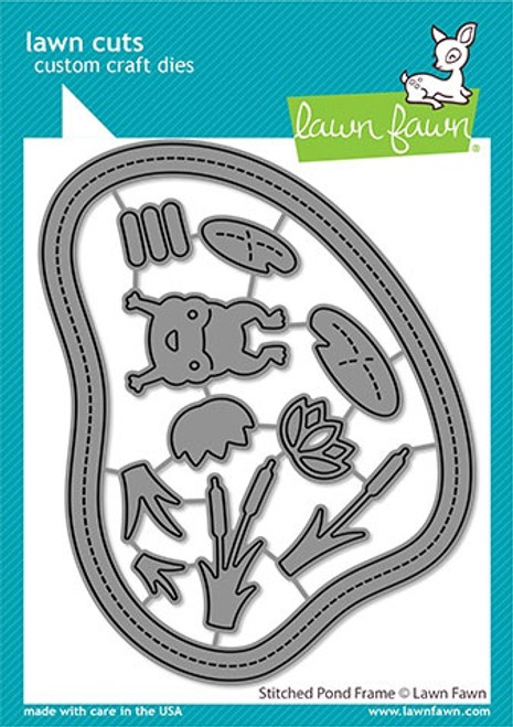 Lawn Fawn: Die Set, Stitched Pond Frame