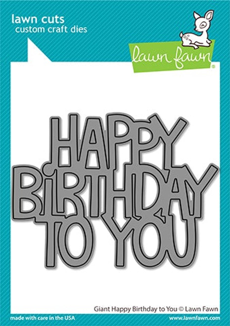 Lawn Fawn: Die Set, Giant Happy Birthday to You