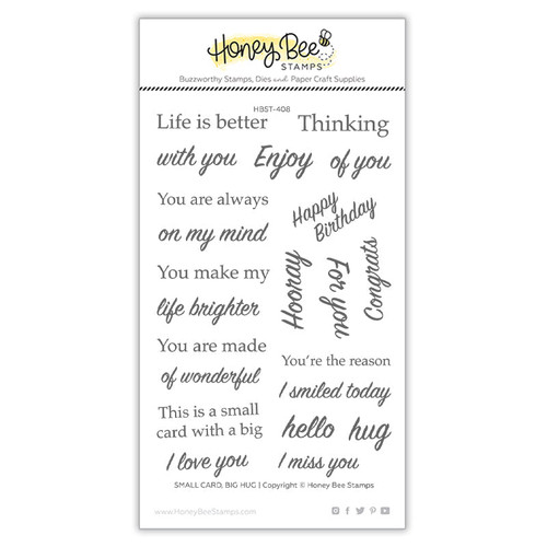 Honey Bee Stamps: Stamp Set - Small Card, Big Hugs